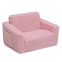 Delta Children® Cozee Sherpa Flip-Out Convertible Chair in Pink