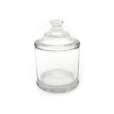 Everhome&trade; Traditional Charm 3.46-Inch x 4.96-Inch Small Glass Apothecary Canister. View a larger version of this product image.