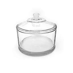 Everhome™ Traditional Charm 7.36-Inch x 6.61-Inch Wide Glass Apothecary Canister