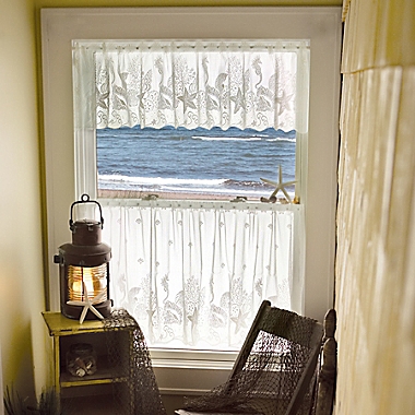 Seascape Window Valance in White. View a larger version of this product image.