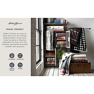 Eddie Bauer&reg; Printed Ultra Soft Plush Fleece Reversible Throw Collection. View a larger version of this product image.