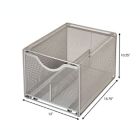 Alternate image 2 for Squared Away&trade; Large Metal Mesh Stacking Drawer in Nickel
