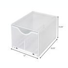 Alternate image 1 for Squared Away&trade; Large Metal Mesh Stacking Drawer in White
