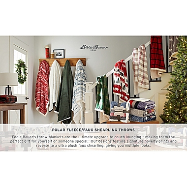 Eddie Bauer&reg; Fair Isle Polar Fleece Ultra Soft Plush Reversible Throw Collection. View a larger version of this product image.
