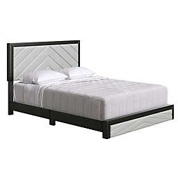 E-Rest Hadleigh Faux Leather Upholstered Platform Bed