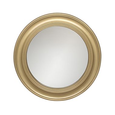 Everhome&trade; 26-Inch Round Steel Wall Mirror in Gold. View a larger version of this product image.