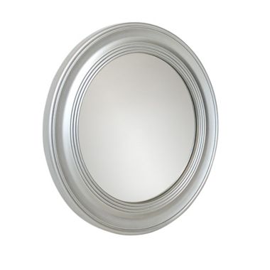 Everhome&trade; 26-Inch Round Steel Wall Mirror in Silver. View a larger version of this product image.