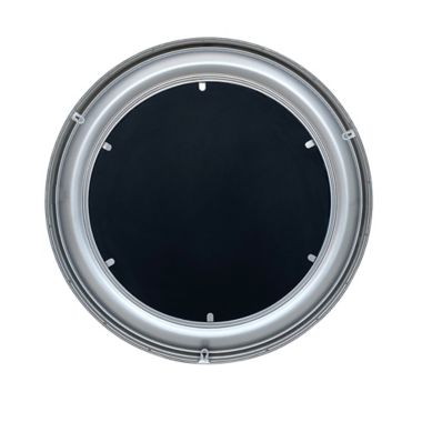Everhome&trade; 26-Inch Round Steel Wall Mirror in Silver. View a larger version of this product image.