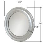 Alternate image 1 for Everhome&trade; 26-Inch Round Steel Wall Mirror in Silver