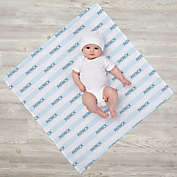 Delicate Stripes Personalized Baby Boy Receiving Blanket