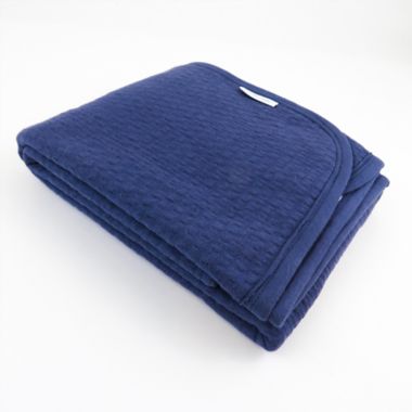 The Honest Company&reg; Matelasse Rainbow Stripes Reversible Receiving Blanket. View a larger version of this product image.