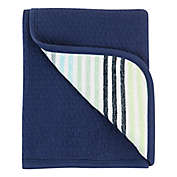 The Honest Company&reg; Matelasse Rainbow Stripes Reversible Receiving Blanket