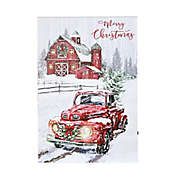 Luxen Home&reg; Merry Christmas Red Truck Winter LED 15.75-Inch x 23.62-Inch Canvas Wall Art