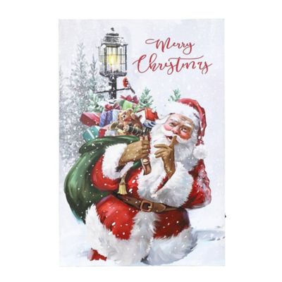 21 "x 11" LED,Christmas stocking,Tapestry,Santa Claus,Presents,Light up,NEW 