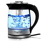 MegaChef 1.8-Liter Cordless Electric Glass &amp; Stainless Tea Kettle