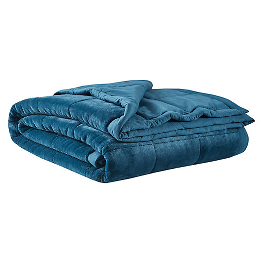 Alternate image 1 for Madison Park® Coleman Reversible Down Alternative Twin/Twin XL Blanket in Teal