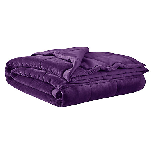 Alternate image 1 for Madison Park® Coleman Reversible Down Alternative King Blanket in Purple