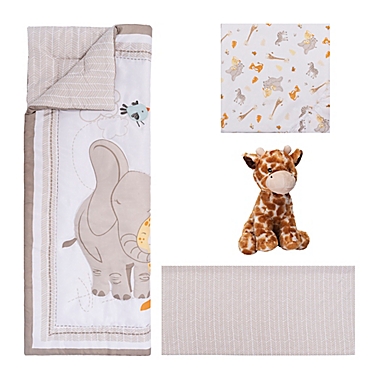 Sammy &amp; Lou Safari Snuggle 4-Piece Crib Bedding Set. View a larger version of this product image.