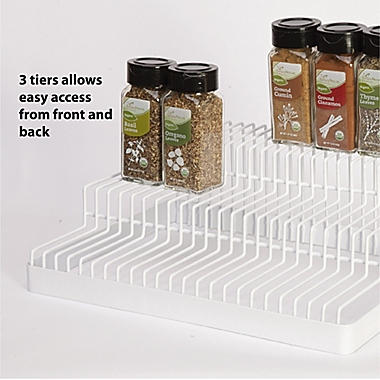 Simply Essential&trade; 3-Tier Spice Rack in Bright White. View a larger version of this product image.