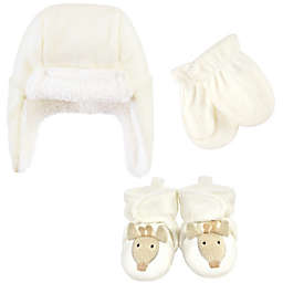 Hudson Baby® 3-Piece Hat, Mitten & Giraffe Bootie Set in Ivory