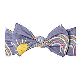 Copper Pearl® Size 0-4M Hope Knit Bow Headband in Purple