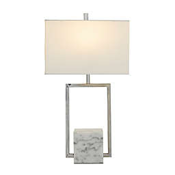 Cosmo Living Modern Marble Table Lamp in Silver