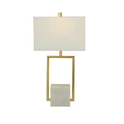 Cosmo Living Modern Marble Table Lamp in White