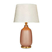 Ridge Road Decor Glam Polyester Table Lamp in Pink