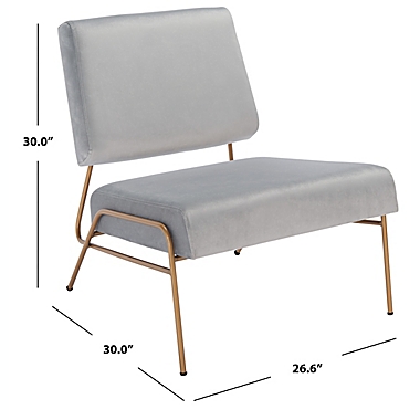 Safavieh Romilly Accent Chair in Grey/Gold. View a larger version of this product image.