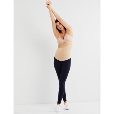 Motherhood&reg; Maternity Small Luxe Essentials Secret Fit Belly Maternity Leggings in Navy. View a larger version of this product image.