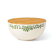 Lenox&reg; Holiday Serve Bowl with Wooden Lid in Ivory