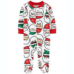 carter's® Newborn Santa Fleece Zip-Up Sleep & Play Footed Pajama