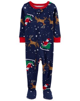 carter&#39;s&reg; Reindeer Snug Fit Footie Pajama in Navy