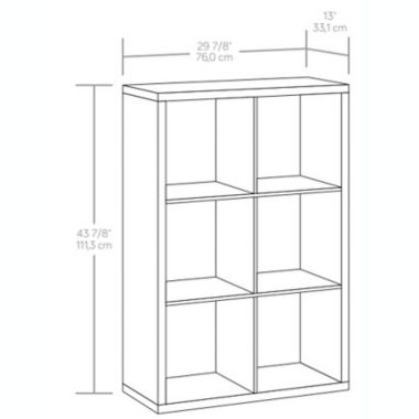 Squared Away&trade; 6-Cube Organizer in Grey. View a larger version of this product image.