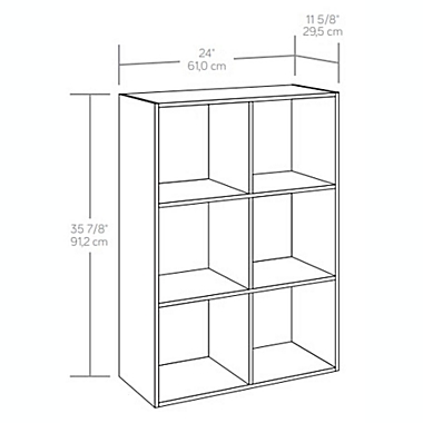 Simply Essential&trade; 6-Cube Organizer in Black. View a larger version of this product image.