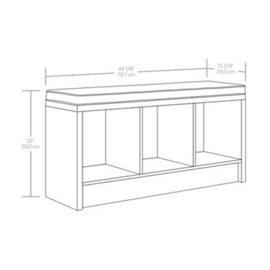 Squared Away&trade; 3-Cube Storage Bench in Grey. View a larger version of this product image.