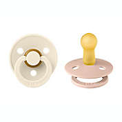 BIBS&reg; Colour 0-6M 2-Pack Latex Pacifiers in Ivory/Blush