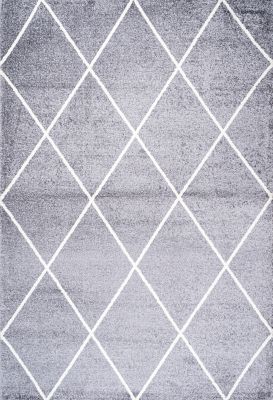 JONATHAN Y Cole 3&#39; x 5&#39; Minimalist Trellis Area Rug in Grey/White