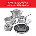 Alternate image 10 for ZWILLING&reg; Energy Plus Nonstick Stainless Steel 10-Piece Cookware Set in Graphite Grey