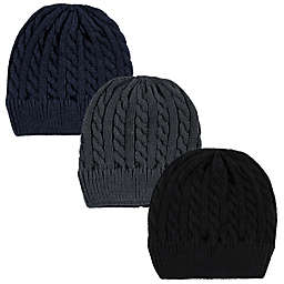 Hudson Baby® Adult Knitted Beanie and Gloves 3-Piece Set in Black