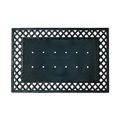 Simply Essential&trade; 24&quot; x 36&quot; Lattice Rubber Door Mat Base in Black. View a larger version of this product image.