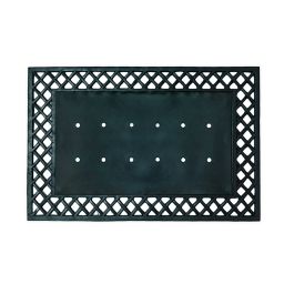Simply Essential™ 24" x 36" Lattice Rubber Door Mat Base in Black