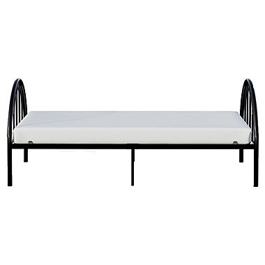 Rack Furniture Brooklyn Metal Twin Bed in Black. View a larger version of this product image.