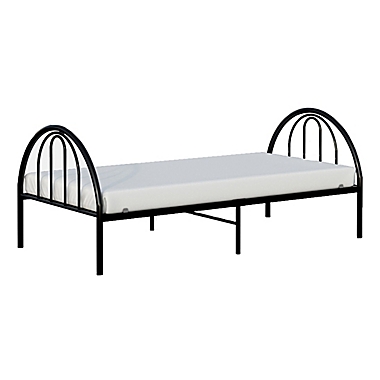 Rack Furniture Brooklyn Metal Twin Bed in Black. View a larger version of this product image.