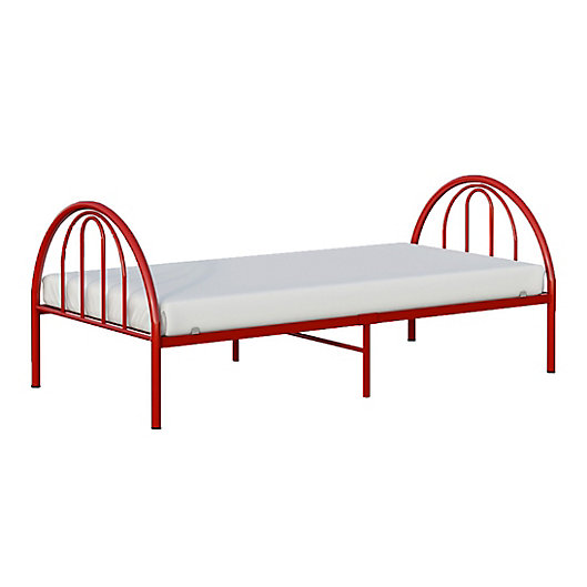 Rack Furniture Brooklyn Metal Twin Bed, Red Twin Bed