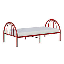 Rack Furniture Brooklyn Metal Twin Bed in Red