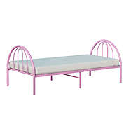 Rack Furniture Brooklyn Metal Twin Bed in Pink