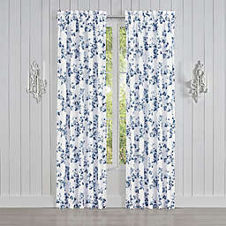 J. Queen New York™ Rialto 84-Inch Rod Pocket Window Curtain Panels in French Blue (Set of 2)