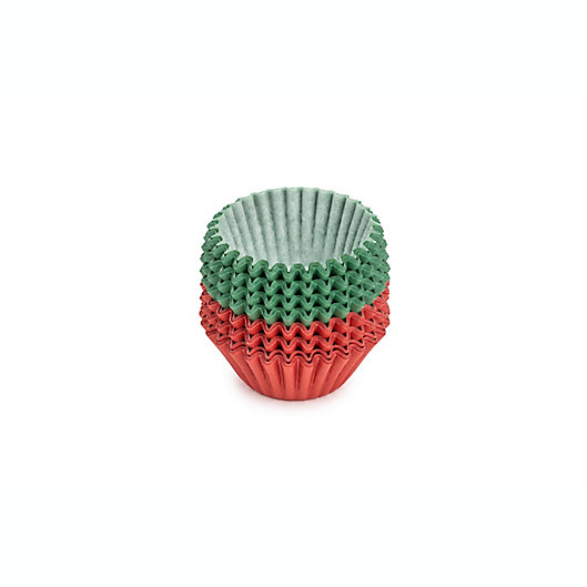 Alternate image 1 for Bee & Willow™ 150-Count Holiday Mini Cupcake Liners in Red/Green