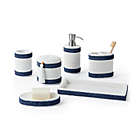Alternate image 3 for Everhome&trade; Beaded Striped Soap Dish in White/Blue